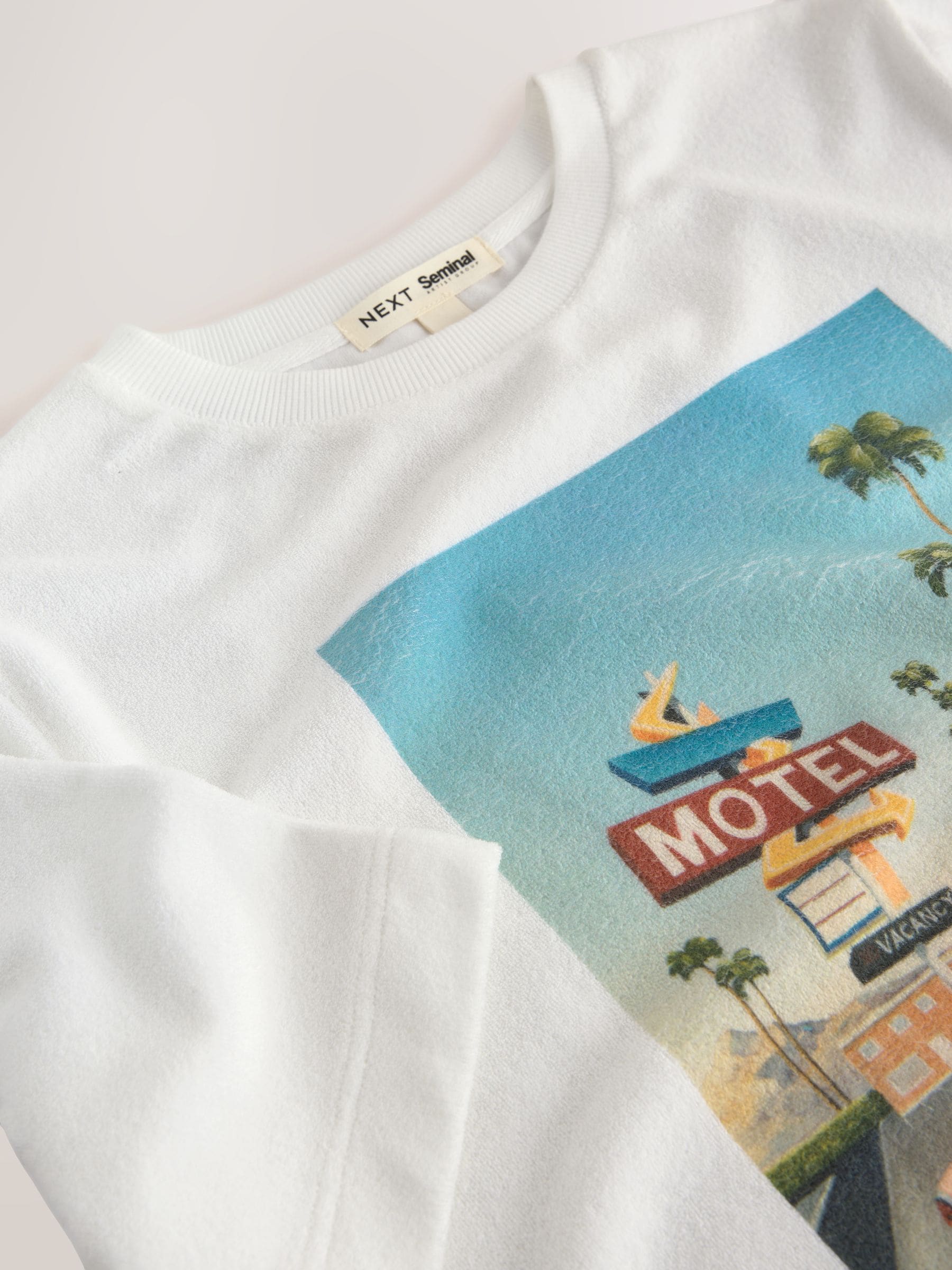 Buy White Towelling Summer Car Graphic T-Shirt from Next USA
