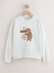 Cream Hamish Coffee Graphic Sweatshirt - Image 1 of 3