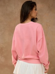 Pink Beaded Matcha Graphic Sweatshirt - Image 2 of 4