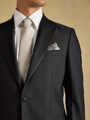 Joules Black Slim Fit Tuxedo Suit Jacket - Image 4 of 7