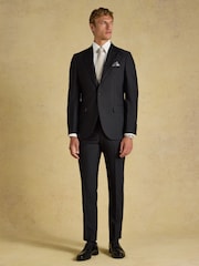 Joules Black Slim Fit Tuxedo Suit Jacket - Image 5 of 7