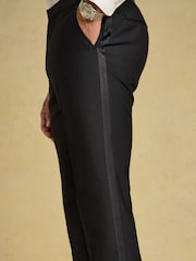 Joules Black Slim Fit Tuxedo Suit Trousers - Image 6 of 8