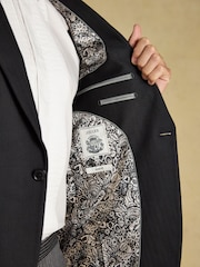 Joules Black Slim Fit Morning Suit Jacket - Image 7 of 8
