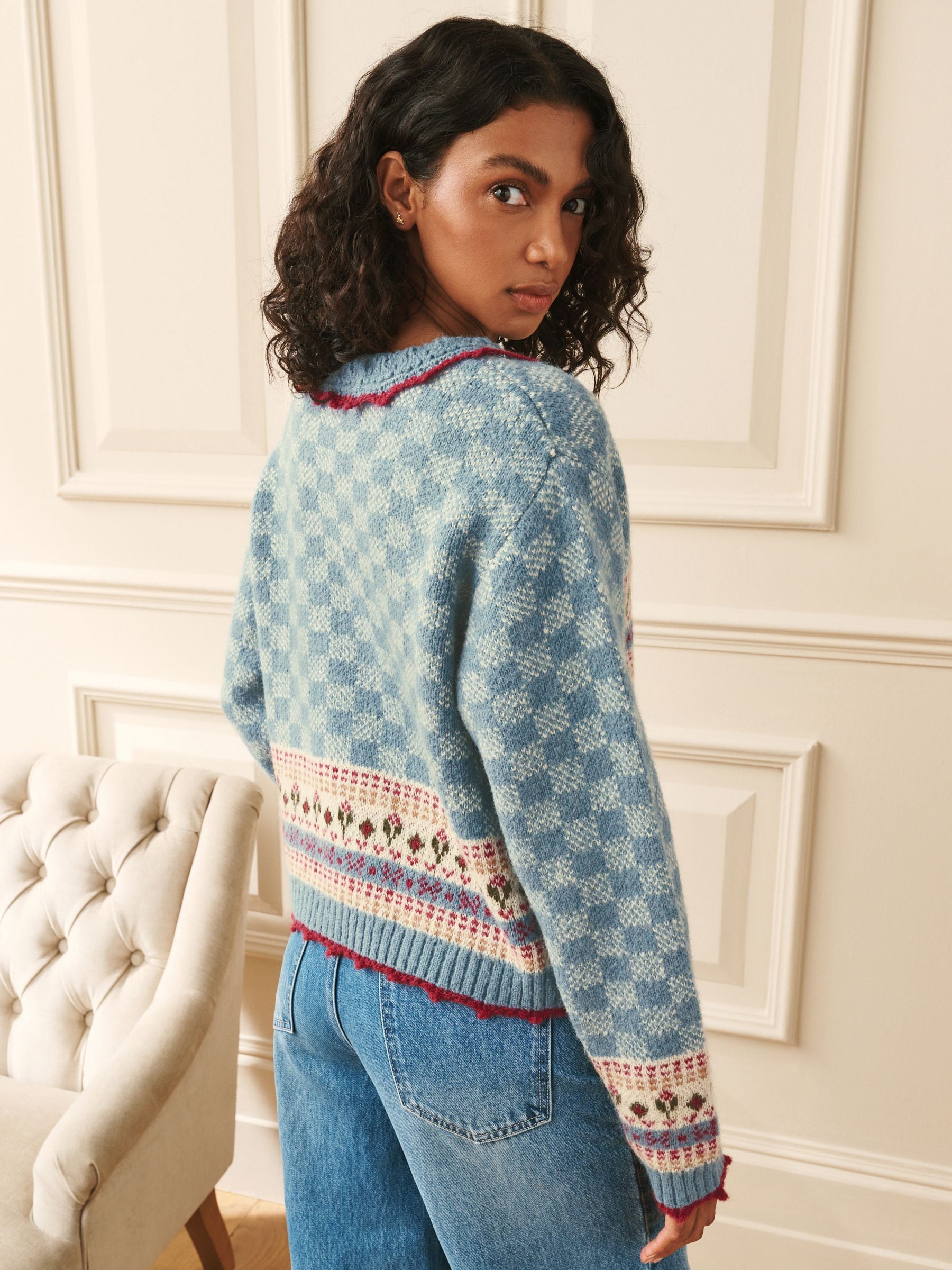 Buy Laura Ashley Blue Homespun Floral Cardigan from the Next UK