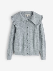 Laura Ashley קרדיגן סרוג עם צווארון מלמלה - תמונה 6 מתוך 9