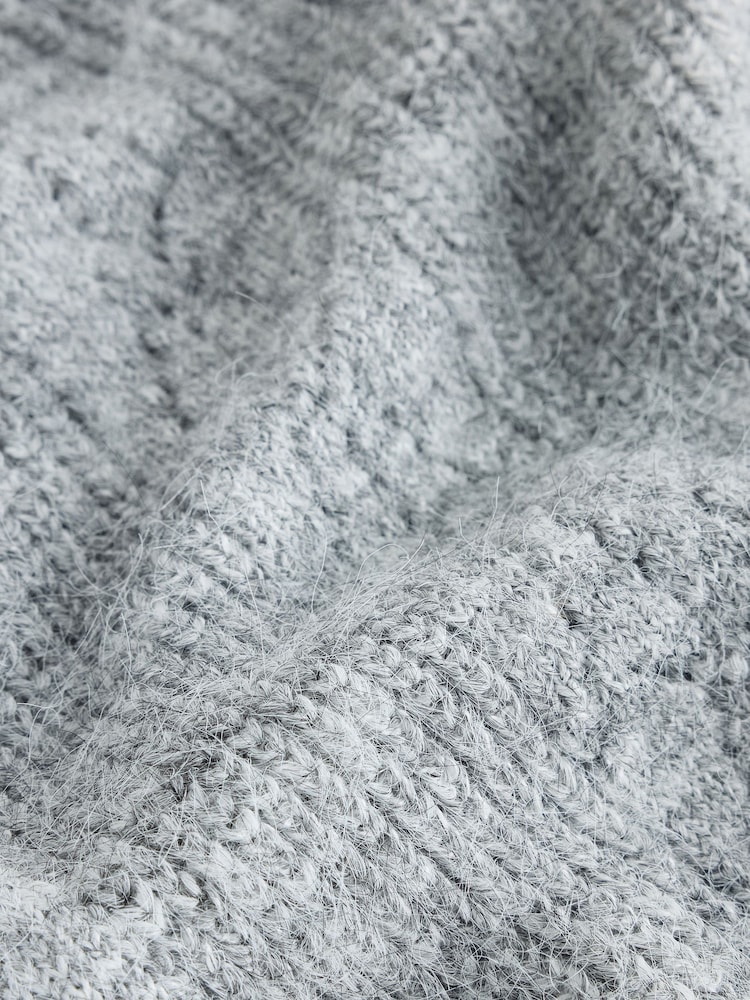 Laura Ashley קרדיגן סרוג עם צווארון מלמלה - תמונה 9 מתוך 9
