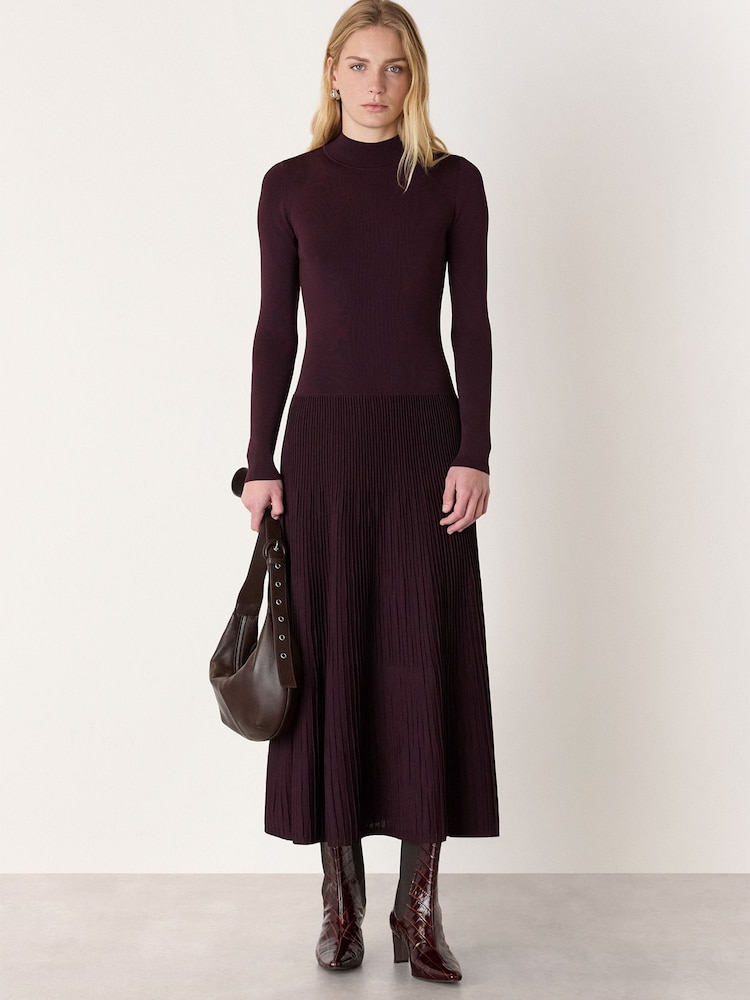 whistles pleated dress Whistles Petites Pleated Knit Dress