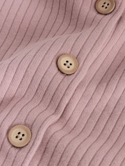 Pink Ribbed Raglan Cardigan and Wide Leg Trousers Set (3mths-7yrs) - Image 10 of 10