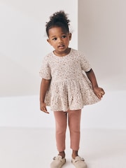 Neutral Peplum Top and Leggings Set (3mths-7yrs) - Image 1 of 3