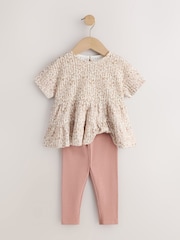 Neutral Peplum Top and Leggings Set (3mths-7yrs) - Image 5 of 8