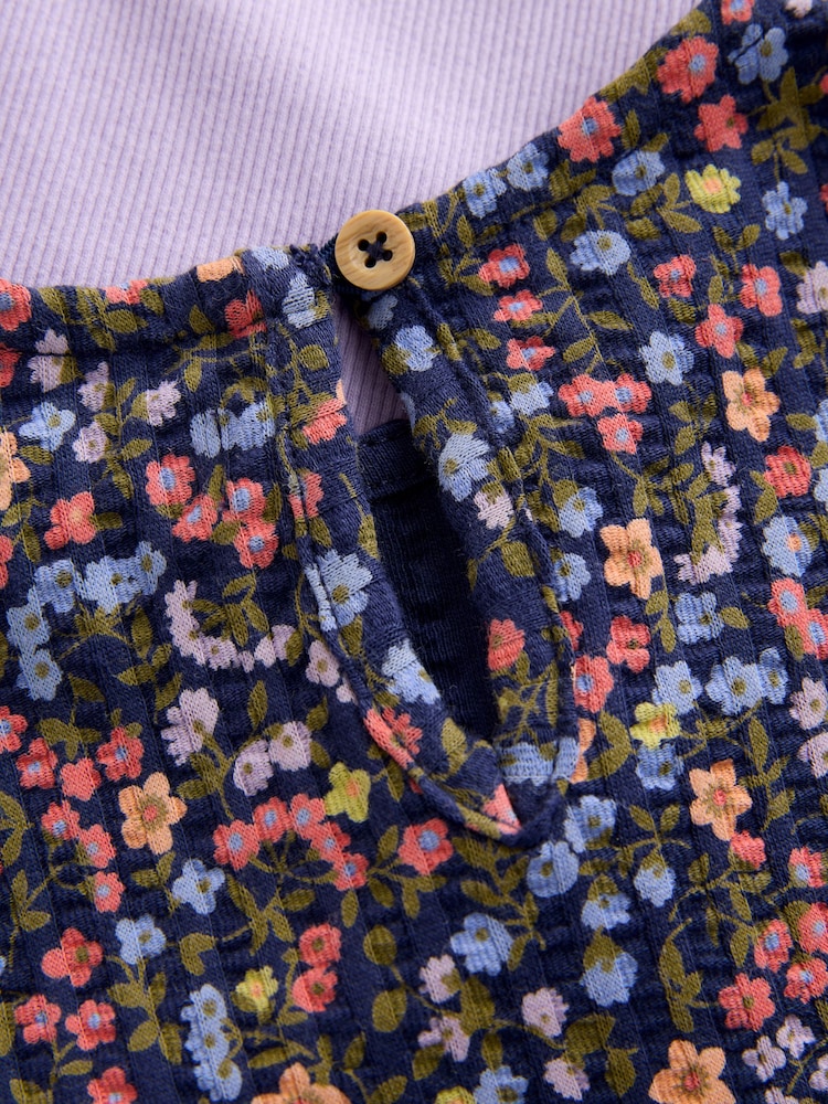 Navy Floral Top and Legging Set (3mths-7yrs) - Image 9 of 9