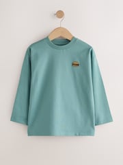 Nourriture bleue/verte/anthracite - T-shirts décontractés à manches longues Lot de 4 (3-16ans) - Image 4 de 8