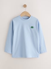 Nourriture bleue/verte/anthracite - T-shirts décontractés à manches longues Lot de 4 (3-16ans) - Image 5 de 8