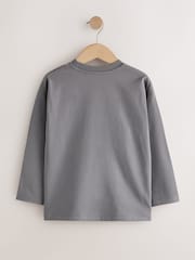Nourriture bleue/verte/anthracite - T-shirts décontractés à manches longues Lot de 4 (3-16ans) - Image 6 de 8