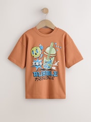 Azul/Cemento/Óxido - de Print manga corta  T-Shirts 3 gráfico y corte holgado (paquete316) ( años) - Imagen 4 de 7