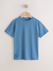 Mink/Blue/Navy - Short Sleeve Colourblock T-Shirts (3-16yrs) - រូបភាព 5 នៃ 7