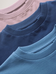 Mink/Blue/Navy - Short Sleeve Colourblock T-Shirts (3-16yrs) - រូបភាព 6 នៃ 7