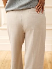 Laura Ashley Cream Wide Leg Tailored Trousers - Image 3 of 6