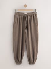 Washed Brown Balloon Leg Trousers - Image 6 of 9