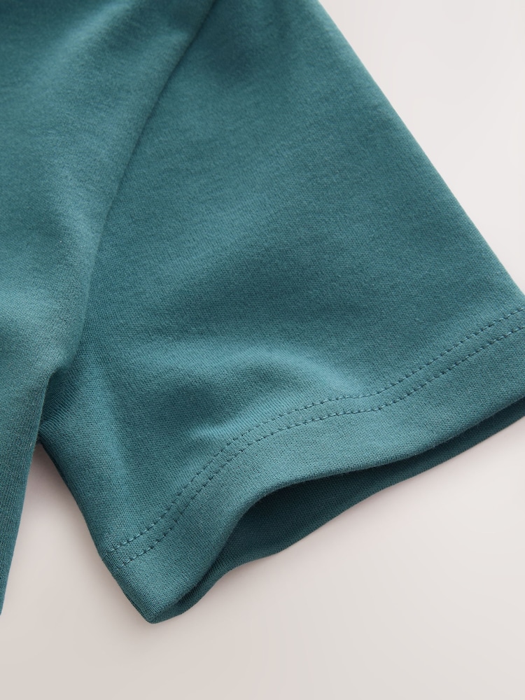 Green Zip Neck Short Sleeve Jersey Polo Shirt (3-16yrs) - Image 4 of 4 Green Zip Neck Short Sleeve Jersey Polo Shirt (3-16yrs) - Image 4 of 4