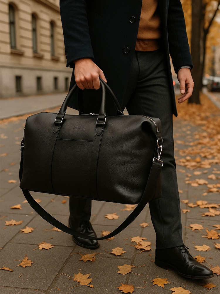 Totes Black Genuine Leather Weekender Bag - Image 1 of 5