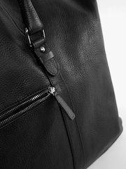 Totes Black Genuine Leather Weekender Bag - Image 4 of 5