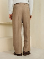 Neutral Loose Fit Wool Blend Flannel Suit Trousers - Image 2 of 4