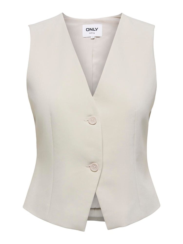 ONLY Natural Tailored Waistcoat - Image 1 of 2 ONLY Natural Tailored Waistcoat - Image 1 of 2