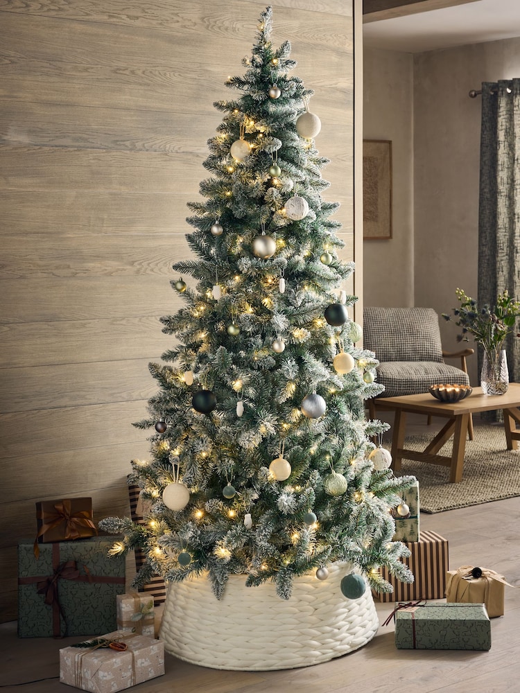 White Snowy 7ft Pre Lit Christmas Tree - Image 1 of 6 White Snowy 7ft Pre Lit Christmas Tree - Image 1 of 6