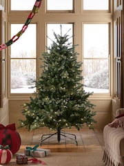 Green Nordmann Fir 6ft Pre Lit Christmas Tree - Image 2 of 6