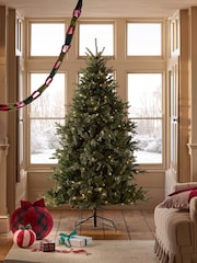 Green Nordmann Fir 7ft Pre Lit Christmas Tree - Image 1 of 2