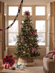 Green Nordmann Fir 7ft Pre Lit Christmas Tree - Image 2 of 2