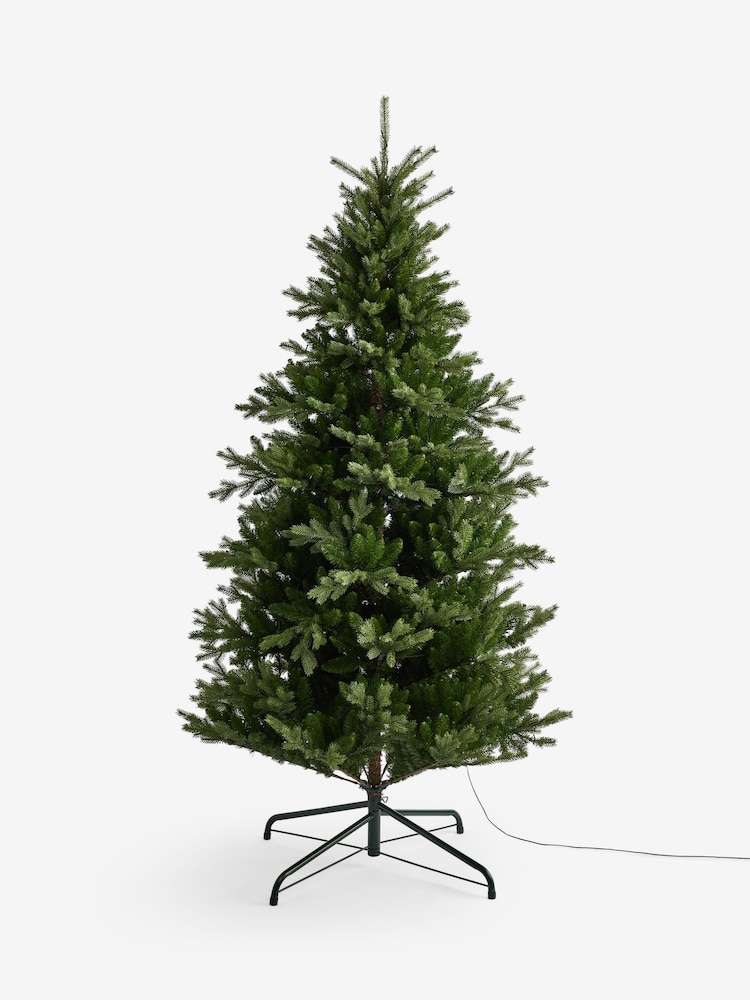 Green Nordmann Fir 7ft Pre Lit Christmas Tree - Image 6 of 6 Green Nordmann Fir 7ft Pre Lit Christmas Tree - Image 6 of 6