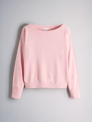 Brown Stripe/Pink/Sage Green - The Set Knitted Slash Neck Jumpers 3 Pack - 7 paveikslėlis iš 11