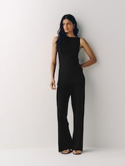 The Set Sleeveless Vest and Trousers Knitted Co-Ord Set Black - Image 1 of 15