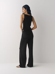 The Set Sleeveless Vest and Trousers Knitted Co-Ord Set Black - Image 11 of 15