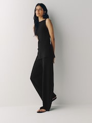 The Set Sleeveless Vest and Trousers Knitted Co-Ord Set Black - Image 5 of 15