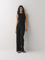 The Set Sleeveless Vest and Trousers Knitted Co-Ord Set Black - Image 9 of 15