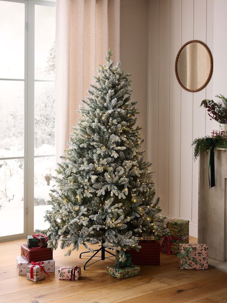 White Snowy Grand Fir 6ft Pre Lit Christmas Tree - Image 2 of 6