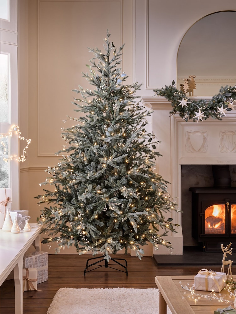 White Frosty Foliage 7ft Pre Lit Christmas Tree - Image 2 of 6 White Frosty Foliage 7ft Pre Lit Christmas Tree - Image 2 of 6