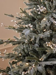 White Frosty Foliage 7ft Pre Lit Christmas Tree - Image 3 of 6