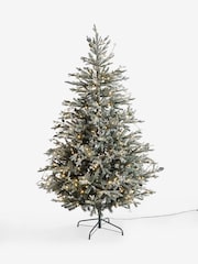 White Frosty Foliage 7ft Pre Lit Christmas Tree - Image 5 of 6