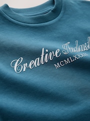 Teal Blue Graphic Heavyweight Short Sleeve T-Shirt (3-16yrs) - Image 3 of 4