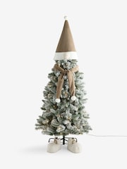 White Novelty Gonk 6ft Pre Lit Christmas Tree - Image 4 of 5