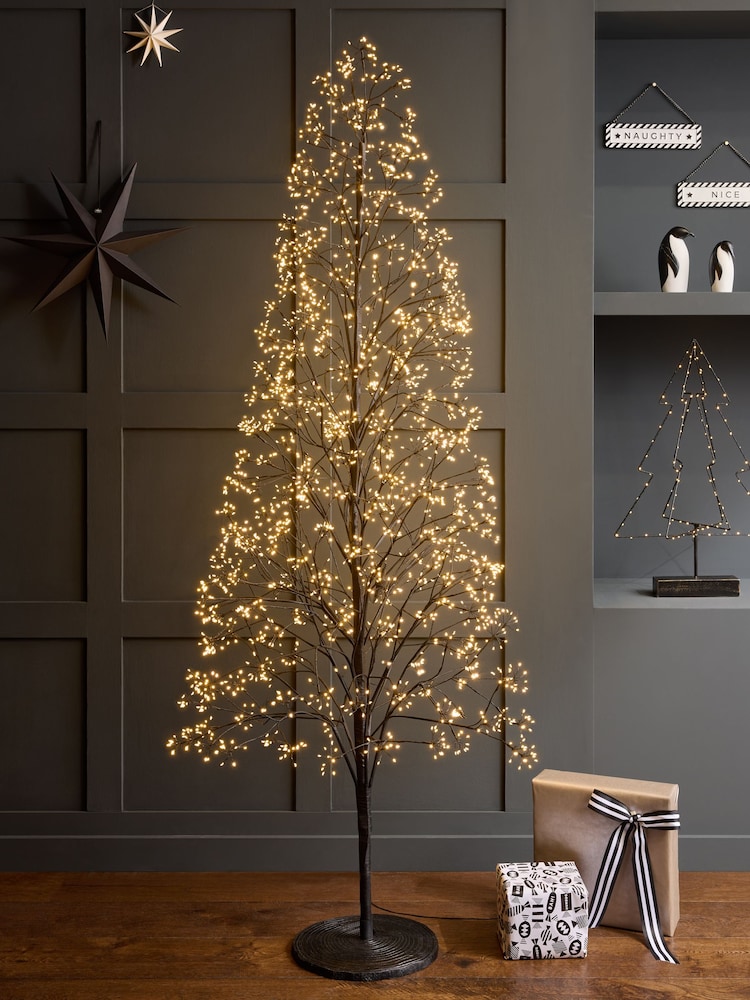 Black Twig 6ft Pre Lit Christmas Tree - Image 2 of 6