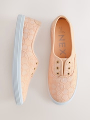 Apricot Laceless Canvas Slip-On Trainers - Image 1 of 5