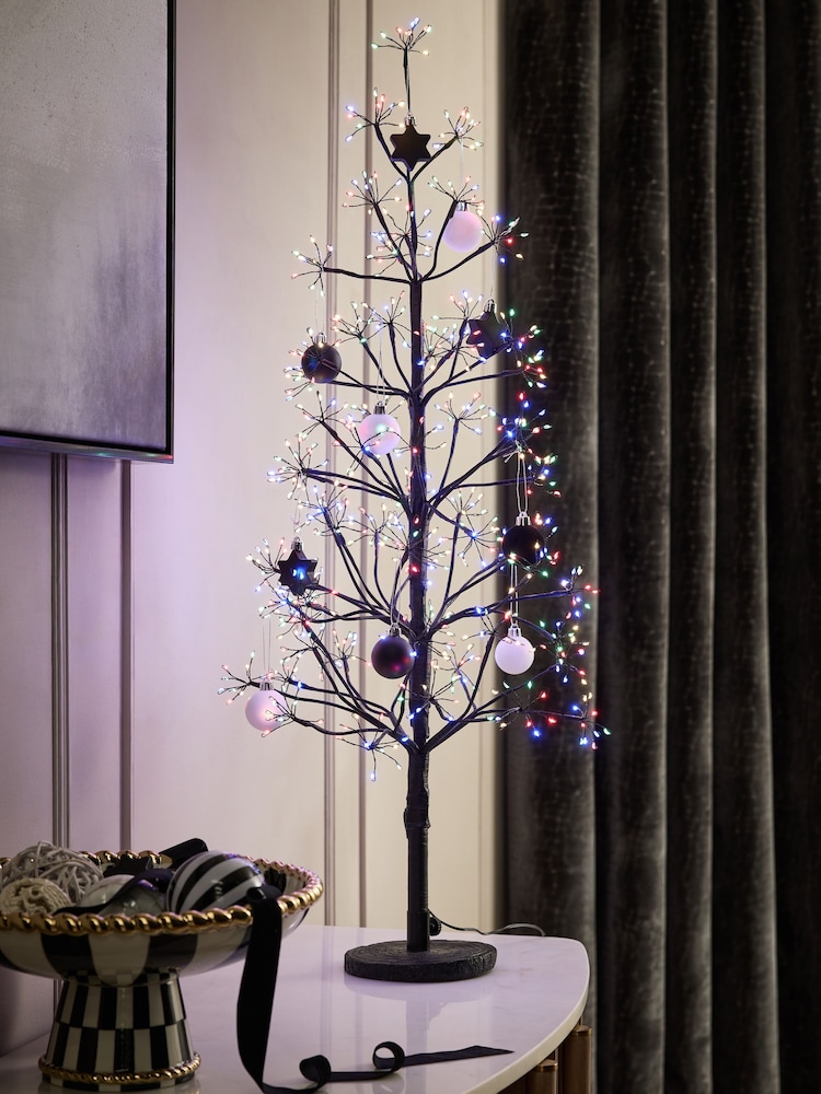 Black Multi Light Twig 3ft Pre Lit Christmas Tree - Image 1 of 8 Black Multi Light Twig 3ft Pre Lit Christmas Tree - Image 1 of 8