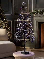Black Multi Light Twig 3ft Pre Lit Christmas Tree - Image 3 of 8