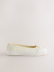 Lemon Yellow Forever Comfort® Canvas Ballet Flats - Image 7 of 9