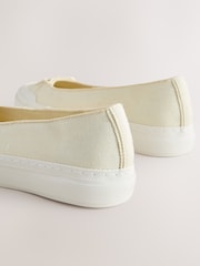 Lemon Yellow Forever Comfort® Canvas Ballet Flats - Image 9 of 9